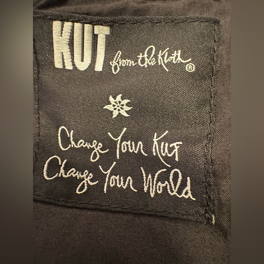 KUT from the Kloth Karen Bootcut Corduroy Jeans Black Minimalist Chic Pants Sz 8 - Picture 6 of 13